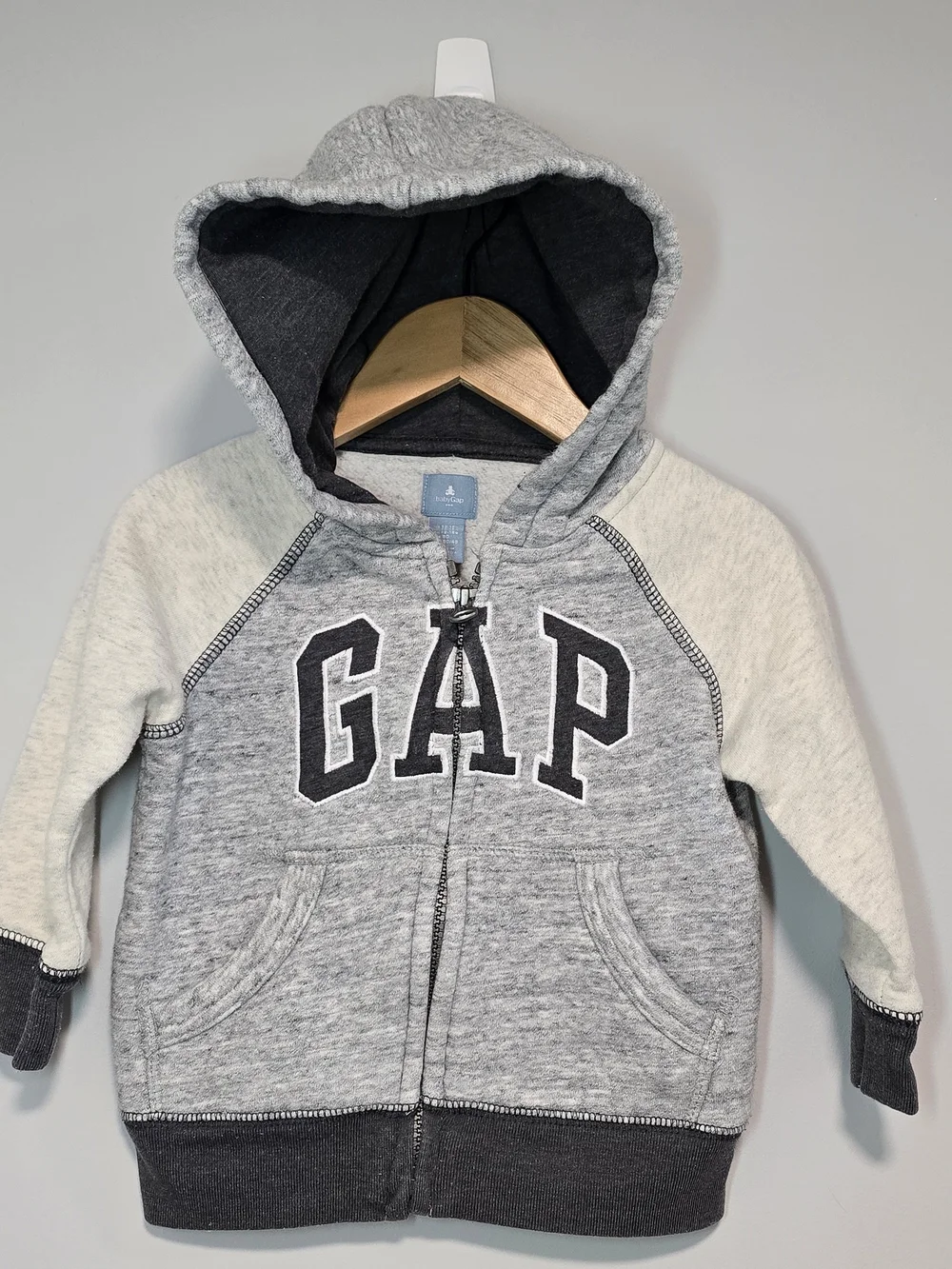 GAP Kids Grey Hooded Zip Sweatshirt